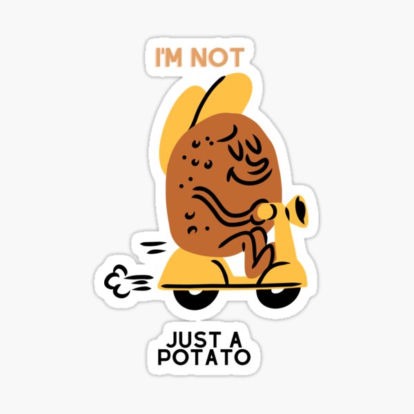 Josh Allen Bills Potato Drawing (White)  Sticker for Sale by MrDaniel21370