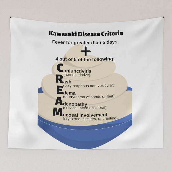 Item preview, Kawasaki Disease Criteria: CREAM Medical Mnemonic designed and sold by Caregiverology.