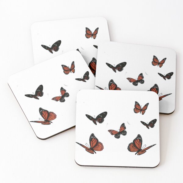 Item preview, Set of orange butterflies  designed and sold by CatwithSpecs.