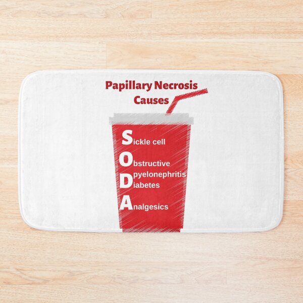 Item preview, Papillary Necrosis Causes: SODA Medical Mnemonic designed and sold by Caregiverology.