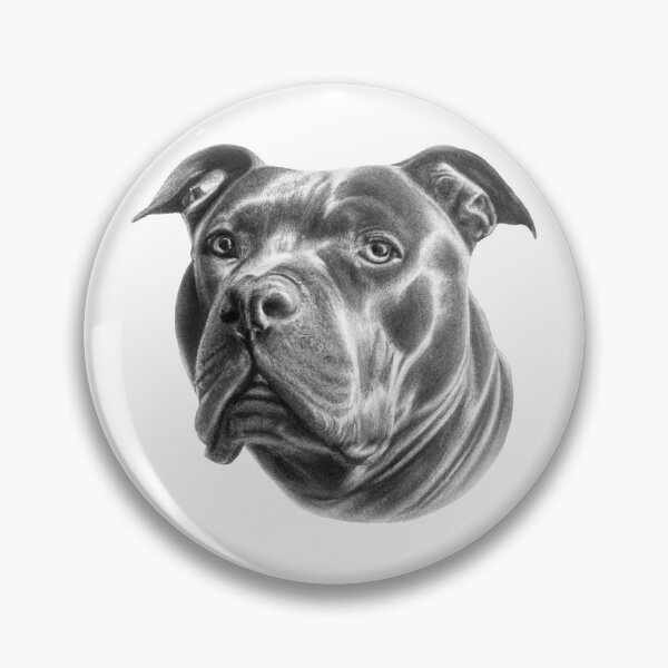 Item preview, American Bully Dog Drawing | Beautiful Dog Art designed and sold by Portraits of Dogs.