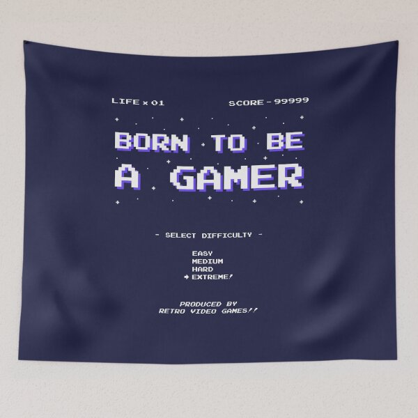 Item preview, Born to be a Gamer • Classic Retro Video Gaming designed and sold by KleverOlivier.