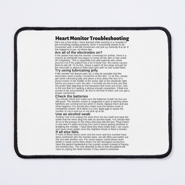 Item preview, Heart Monitor Troubleshooting Infographic designed and sold by Caregiverology.
