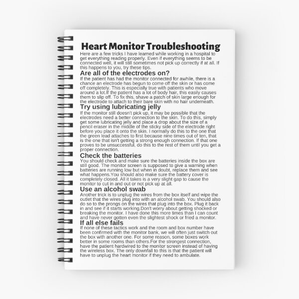 Item preview, Heart Monitor Troubleshooting Infographic designed and sold by Caregiverology.