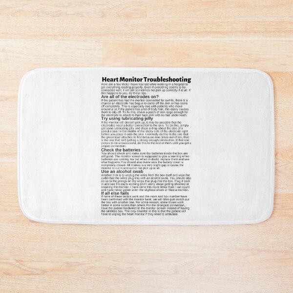 Item preview, Heart Monitor Troubleshooting Infographic designed and sold by Caregiverology.