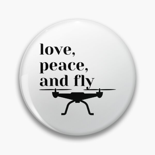 Item preview, Love, peace and fly, drone, black designed and sold by PolishArtist.