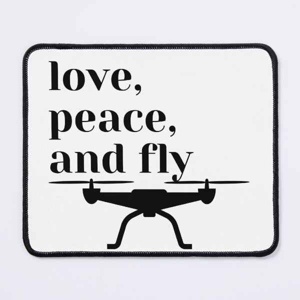 Item preview, Love, peace and fly, drone, black designed and sold by PolishArtist.