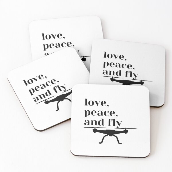 Item preview, Love, peace and fly, drone, black designed and sold by PolishArtist.