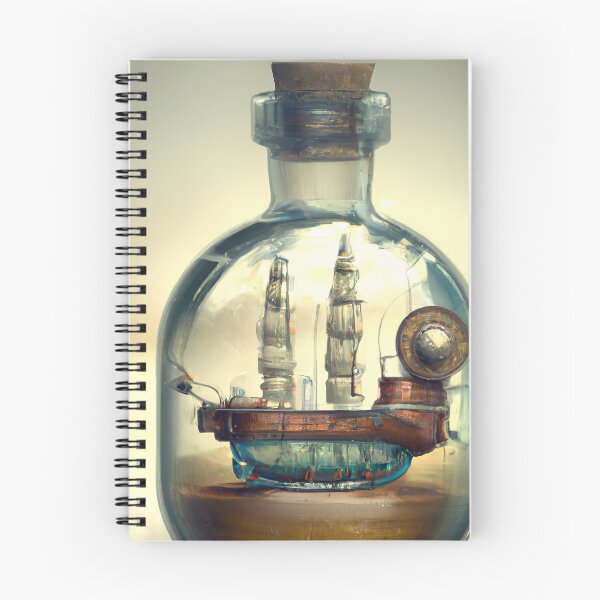 Item preview, Steampunk ship in a bottle designed and sold by ExploreDarkness.