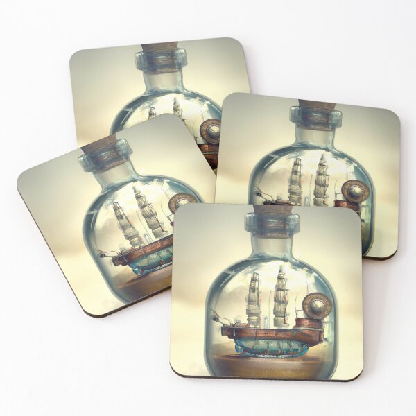 Item preview, Steampunk ship in a bottle designed and sold by ExploreDarkness.