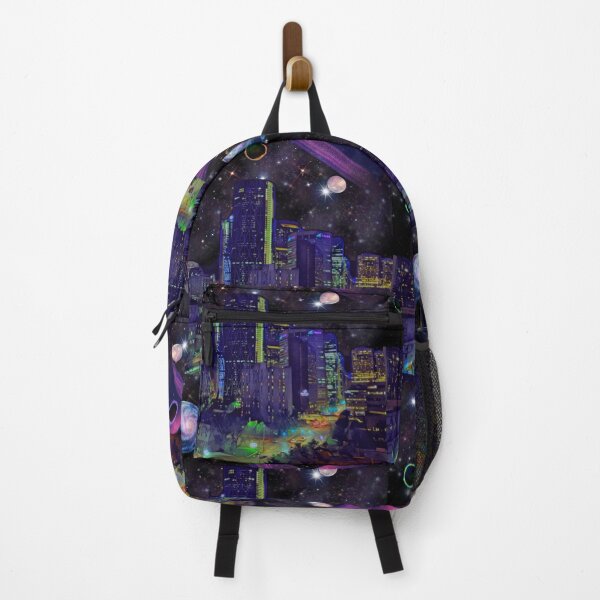 Item preview, blue and purple galactic city designed and sold by Hamilton is Beautiful.