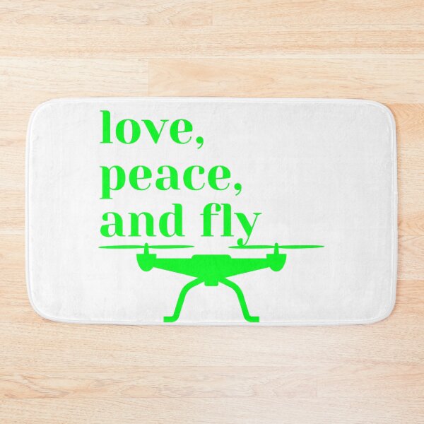 Item preview, Love, peace and fly, drone, green neon designed and sold by PolishArtist.
