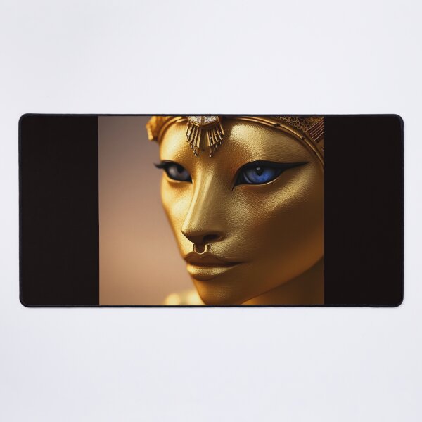 Item preview, Golden Sphinx with blue eyes. Golden Cat Girl. Golden Face designed and sold by Olga Nagornaya.
