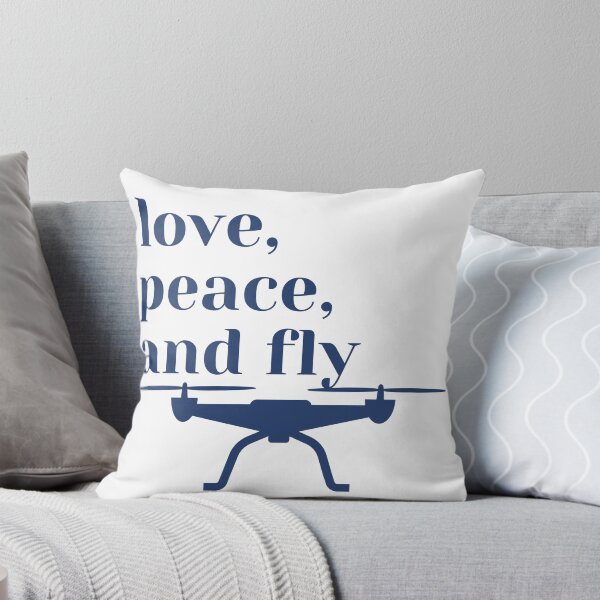 Item preview, Love, peace and fly, drone, blue designed and sold by PolishArtist.