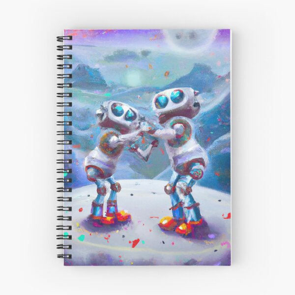 Item preview, Robots Dancing in Space, AI Generated Digital Art designed and sold by sweetbelle.