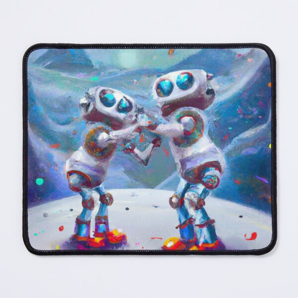 Item preview, Robots Dancing in Space, AI Generated Digital Art designed and sold by sweetbelle.