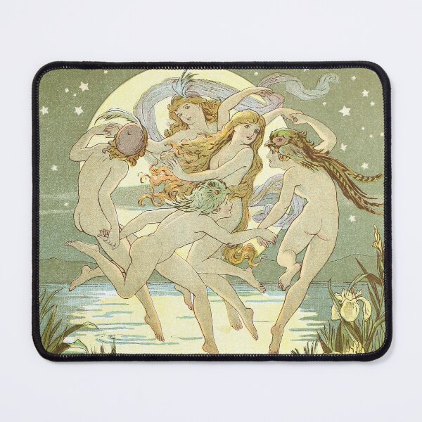Item preview, Fairies Dancing Around in the Moonlight by Emily Gertrude Thomson - Vintage Illustration designed and sold by chrisbagel.