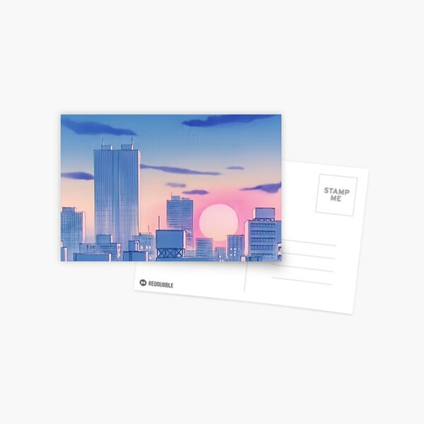 Sailor Moon City Landscape Postcard