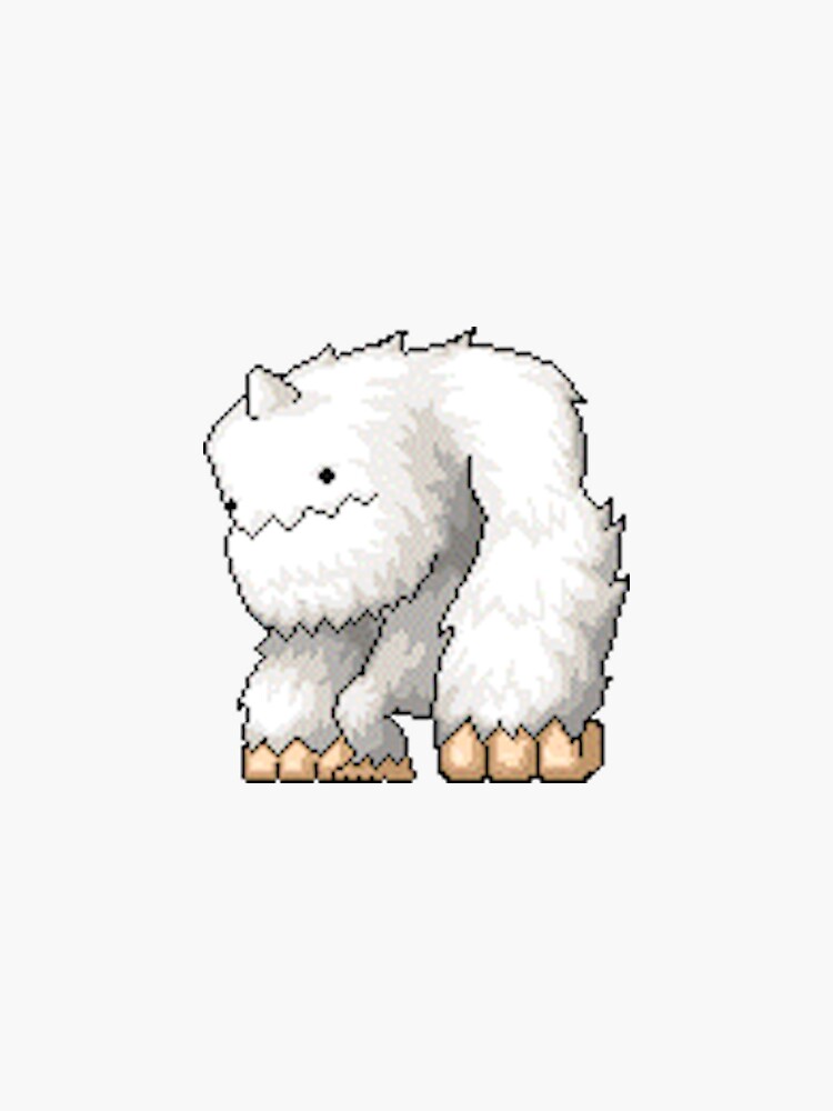 MapleStory Yeti Small Sticker for Sale by Kelly Meehan