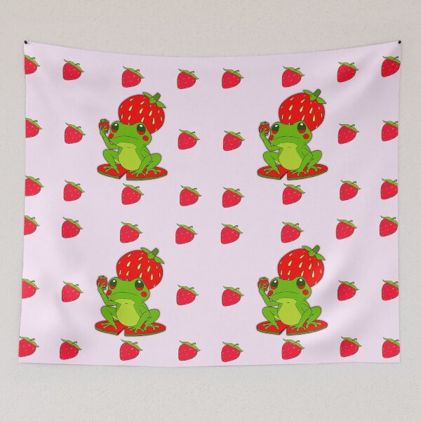 Item preview, Strawberry Frog with Strawberry designed and sold by TheFoxyWolfShop.