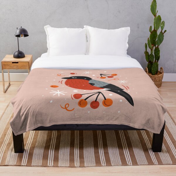 Item preview, Camachuelo con frutos rojos y copos de nieve. designed and sold by KO-SIM.