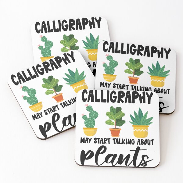 Item preview, calligraphy May Start Talking About Plants, calligraphy Gardening PLants Design Quote designed and sold by Dogs Geeky⭐⭐⭐⭐⭐.