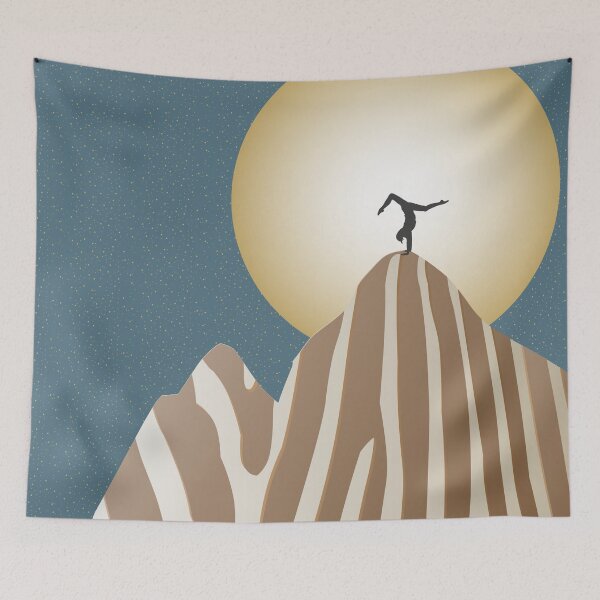 Item preview, Moonlight Yoga over the Zebra Mountain designed and sold by QueenieLamb.