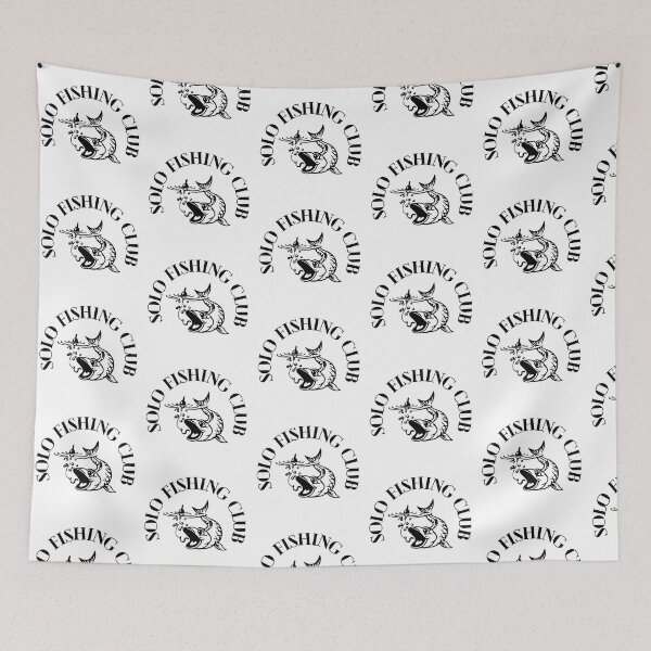 Item preview, Solo fishing club (black font) designed and sold by BitsNPix.