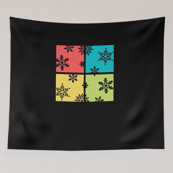 Item preview, Snowflakes | Colorful pop art blocks designed and sold by lang-popart.