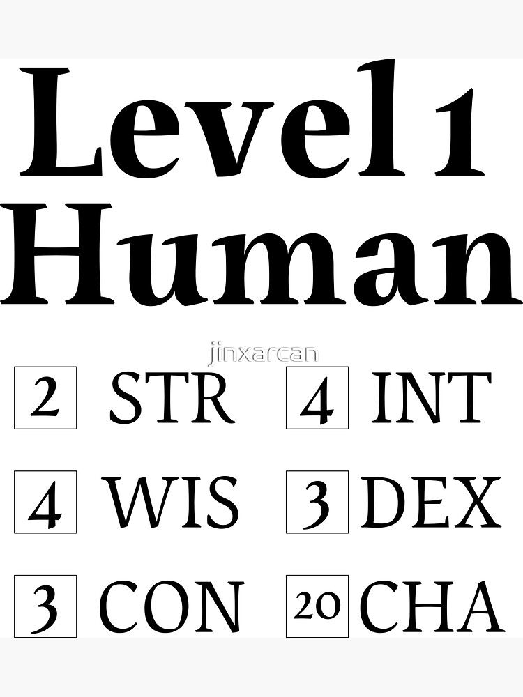 Gaming Baby Shirt Level 1 Human Shirt Ability Stats 