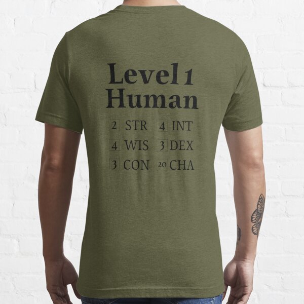 Gaming Baby Shirt Level 1 Human Shirt Ability Stats 