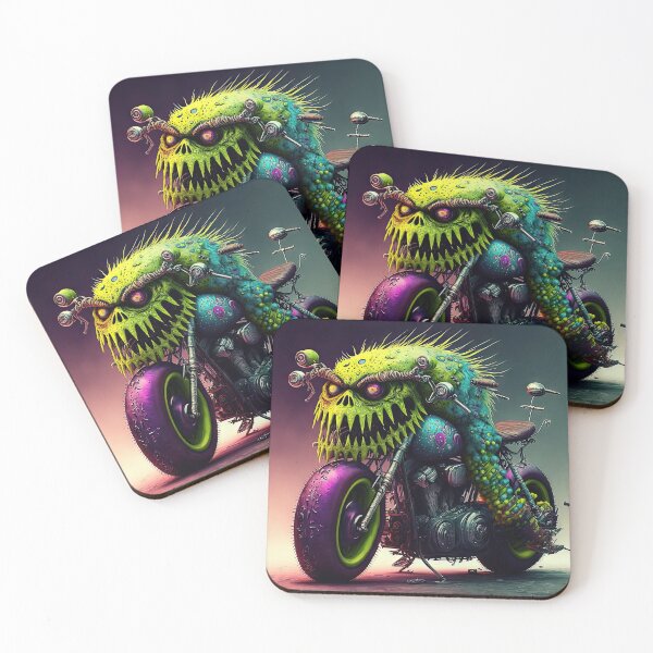 Item preview, Lovely monster on a motorcycle designed and sold by mrlongfield.