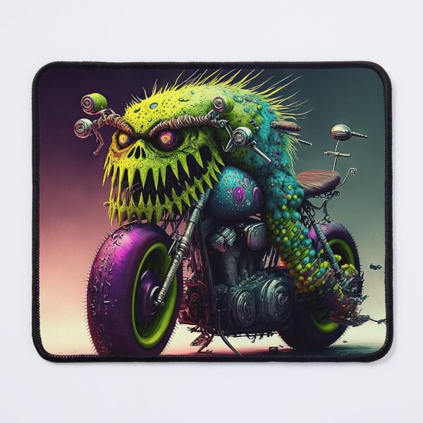 Item preview, Lovely monster on a motorcycle designed and sold by mrlongfield.