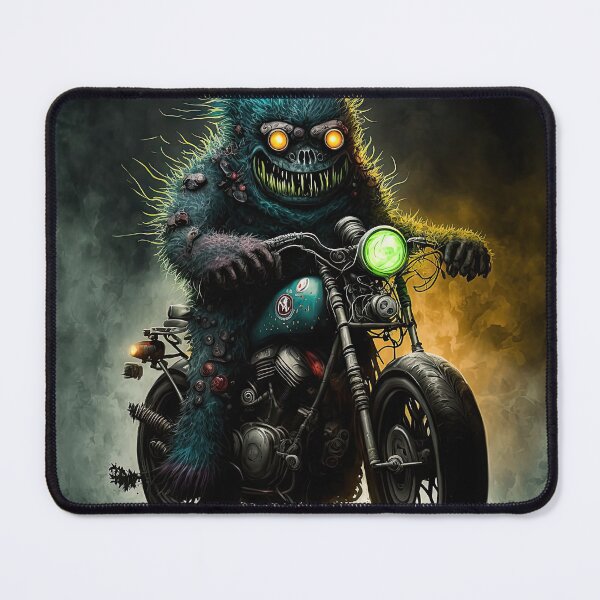 Item preview, Lovely monster on a motorcycle designed and sold by mrlongfield.