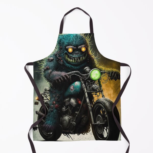 Item preview, Lovely monster on a motorcycle designed and sold by mrlongfield.