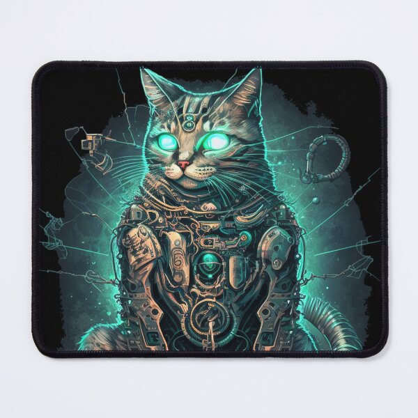 Item preview, Cyber Glow Cat designed and sold by 9LivesCats.