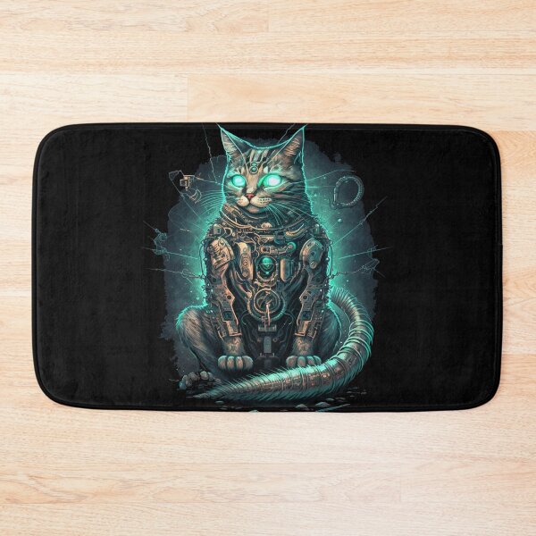 Item preview, Cyber Glow Cat designed and sold by 9LivesCats.
