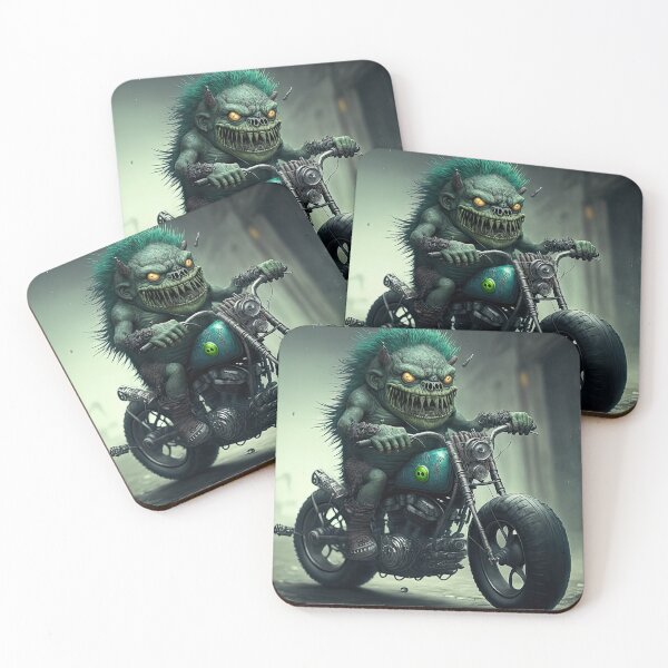 Item preview, Lovely monster on a motorcycle designed and sold by mrlongfield.