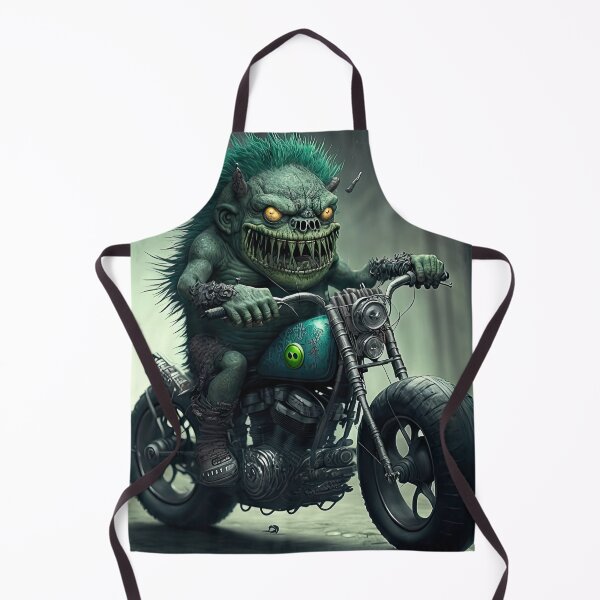 Item preview, Lovely monster on a motorcycle designed and sold by mrlongfield.