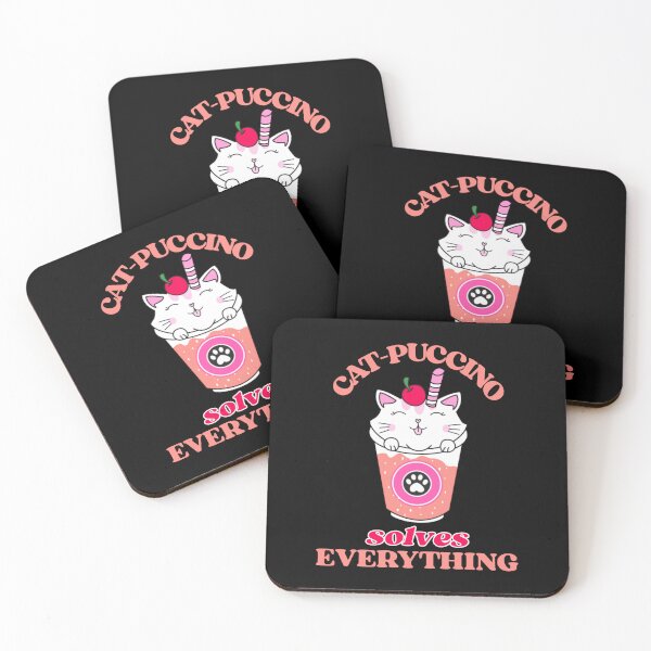 Item preview, Catpuccino solves everything, coffee and cat design, Cat Lovers, Cute Cat in a cup of cappucino design  designed and sold by efenem.