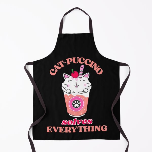 Item preview, Catpuccino solves everything, coffee and cat design, Cat Lovers, Cute Cat in a cup of cappucino design designed and sold by efenem.