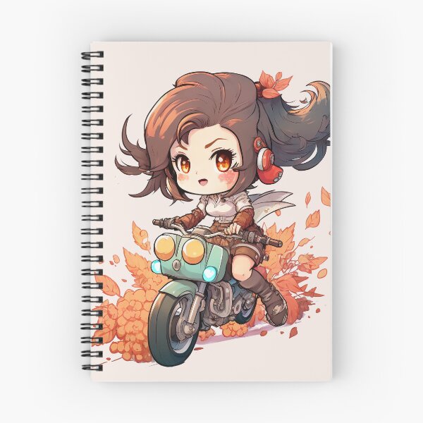 Item preview, anime girl on motorcycle autumn designed and sold by Soma-LUL.