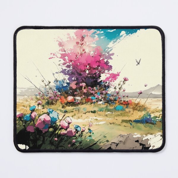 Item preview, Sparking Joy, Flowers with Mountain Background designed and sold by Electric-Llama.