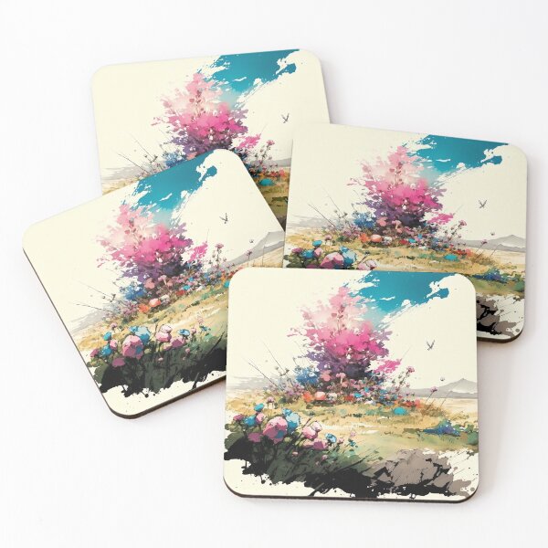 Item preview, Sparking Joy, Flowers with Mountain Background designed and sold by Electric-Llama.