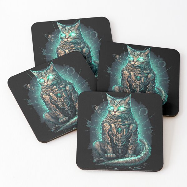 Item preview, Cyber Glow Cat designed and sold by 9LivesCats.