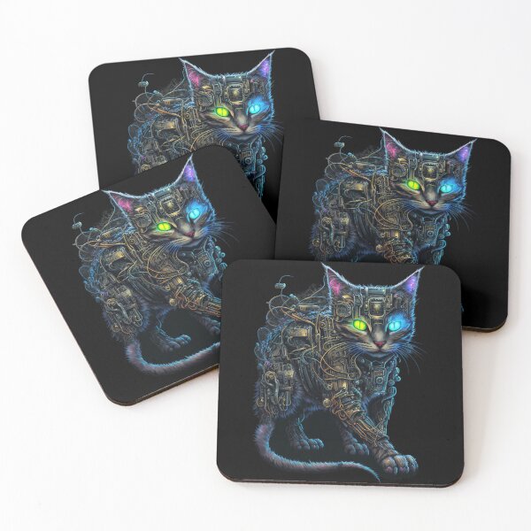 Item preview, Wired Mech Cat designed and sold by 9LivesCats.