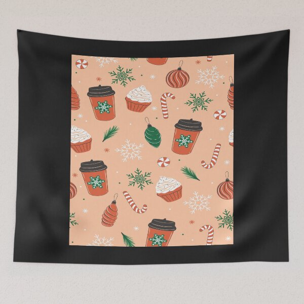 Item preview, Vintage Coffee Cup Artwork - For Party Christmas Winter designed and sold by Cupsofdreams.