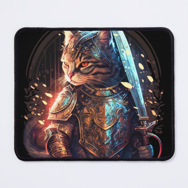 Item preview, Plate Warrior Cat designed and sold by 9LivesCats.