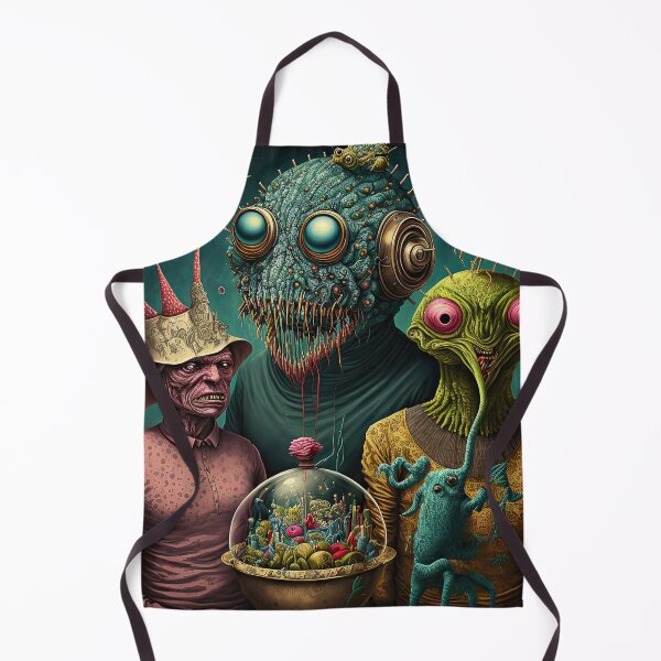 Item preview, weird scene with cute monsters designed and sold by mrlongfield.