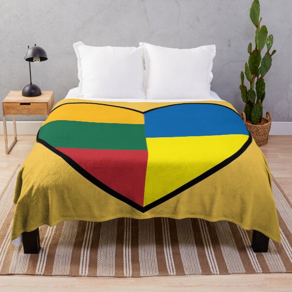 Item preview, Flag Heart - Lithuania Ukraine designed and sold by SpaceJunkLtd.